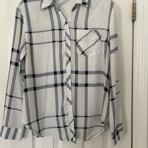 Plaid Button-Up Shirt